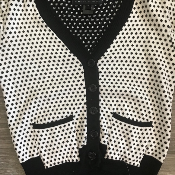 Marc Jacobs black and white polka dot cardigan - Picture 2 of 5